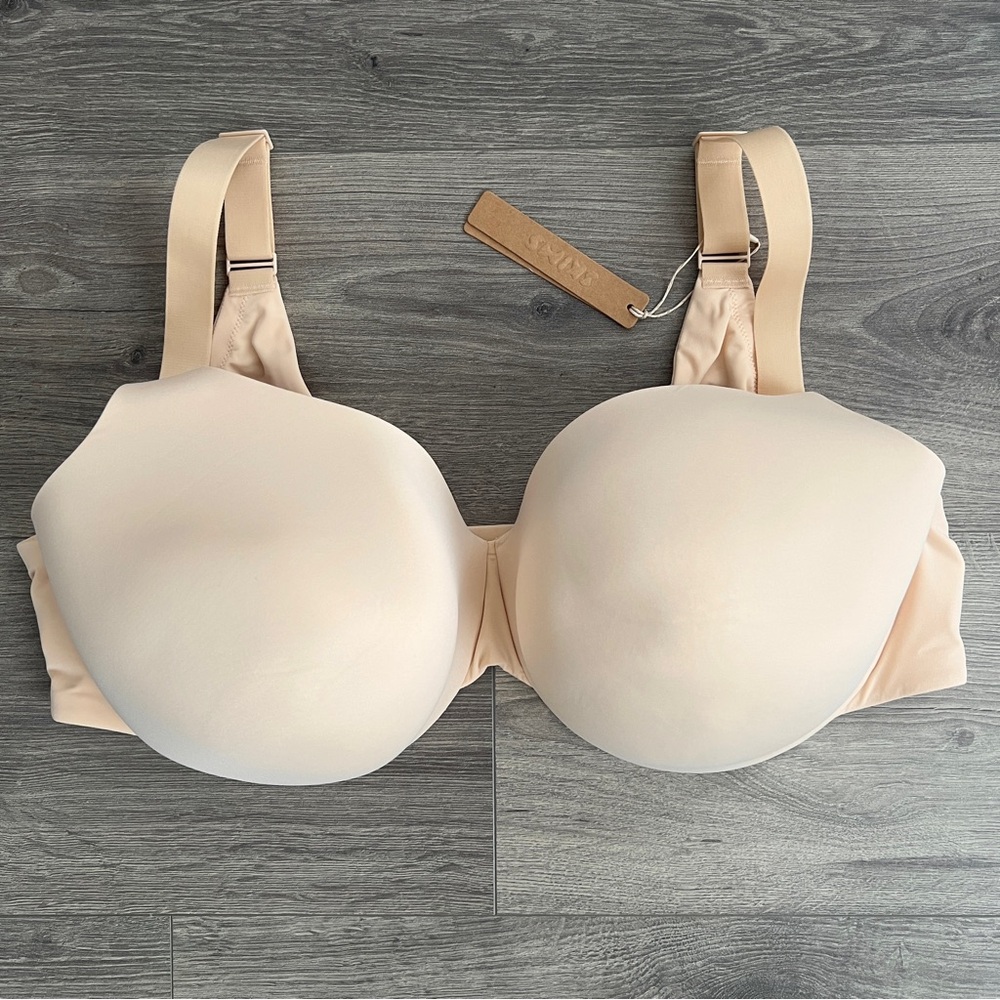 SKIMS Full Coverage Lightly Lined Bra Size 44DDD Sand Smoothing Intimates NWT